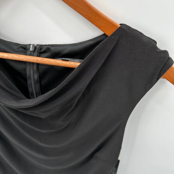 DAVID MEISTER NWT Black Ruched Cowl Neck Dress // 8 - Picture 2 of 11